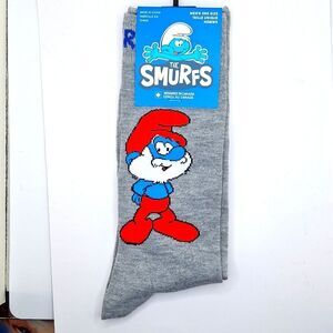 Papa Smurf crew socks the smurfs cartoon graphic novelty socks